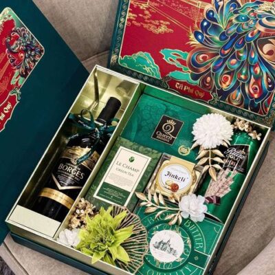 Hộp Bìa Quà Tết Cao Cấp Bích Ngọc Khởi Xuân – Trọn Sắc